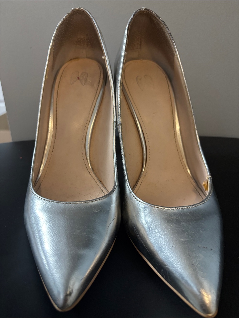 Victoria's Secret Metallic Silver Pointed-Toe Pumps